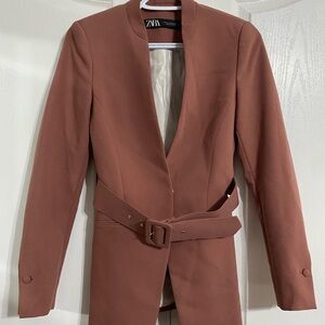 Salmon Zara Women’s Jacket Suit, size xs